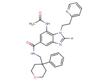 7-(acetylamino)-N-[(4-phenyltetrahydro-2H-pyran-4-yl)methyl]-1-[2-(2-pyridinyl)ethyl]-1H-benzimidazole-5-carboxamide