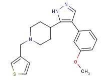 4-[4-(3-methoxyphenyl)-1H-pyrazol-5-yl]-1-(3-thienylmethyl)piperidine