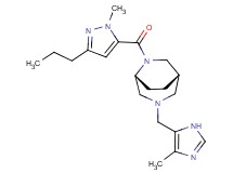 (1S*,5R*)-3-[(4-methyl-1H-imidazol-5-yl)methyl]-6-[(1-methyl-3-propyl-1H-pyrazol-5-yl)carbonyl]-3,6-diazabicyclo[3.2.2]nonane