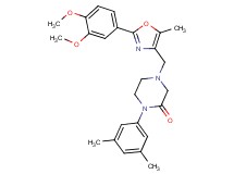 4-{[2-(3,4-dimethoxyphenyl)-5-methyl-1,3-oxazol-4-yl]methyl}-1-(3,5-dimethylphenyl)-2-piperazinone