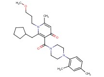 2-(cyclopentylmethyl)-3-{[4-(2,4-dimethylphenyl)-1-piperazinyl]carbonyl}-1-(3-methoxypropyl)-6-methyl-4(1H)-pyridinone