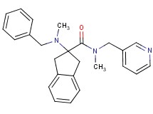 2-[benzyl(methyl)amino]-N-methyl-N-(3-pyridinylmethyl)-2-indanecarboxamide