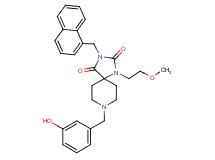 8-(3-hydroxybenzyl)-1-(2-methoxyethyl)-3-(1-naphthylmethyl)-1,3,8-triazaspiro[4.5]decane-2,4-dione