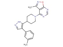 3-methyl-4-{4-[4-(3-methylphenyl)-1H-pyrazol-5-yl]piperidin-1-yl}isoxazolo[5,4-d]pyrimidine