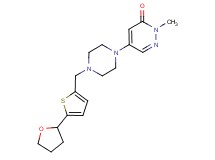 2-methyl-5-(4-{[5-(tetrahydrofuran-2-yl)-2-thienyl]methyl}piperazin-1-yl)pyridazin-3(2H)-one