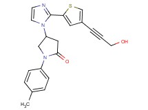 4-{2-[4-(3-hydroxyprop-1-yn-1-yl)-2-thienyl]-1H-imidazol-1-yl}-1-(4-methylphenyl)pyrrolidin-2-one