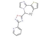 2-(5-{1-[2-(3-methyl-2-thienyl)-1H-imidazol-1-yl]ethyl}-1,2,4-oxadiazol-3-yl)pyridine