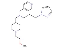 N-{[1-(2-methoxyethyl)-4-piperidinyl]methyl}-3-(1H-pyrazol-1-yl)-N-(4-pyridinylmethyl)-1-propanamine