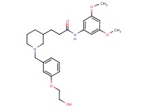 N-(3,5-dimethoxyphenyl)-3-{1-[3-(2-hydroxyethoxy)benzyl]-3-piperidinyl}propanamide
