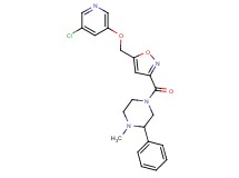 4-[(5-{[(5-chloro-3-pyridinyl)oxy]methyl}-3-isoxazolyl)carbonyl]-1-methyl-2-phenylpiperazine