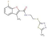 7-fluoro-3-methyl-N-{2-[(5-methyl-1,3,4-thiadiazol-2-yl)thio]ethyl}-1-benzofuran-2-carboxamide