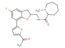 N-{[7-(5-acetyl-2-thienyl)-5-fluoro-2,3-dihydro-1-benzofuran-2-yl]methyl}-1-methyl-2-azepanecarboxamide