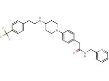 N-(2-pyridinylmethyl)-2-{4-[4-({2-[4-(trifluoromethyl)phenyl]ethyl}amino)-1-piperidinyl]phenyl}acetamide