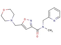N-methyl-5-(morpholin-4-ylmethyl)-N-(pyridin-2-ylmethyl)isoxazole-3-carboxamide