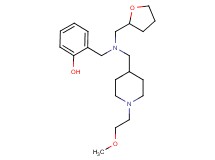 2-{[{[1-(2-methoxyethyl)-4-piperidinyl]methyl}(tetrahydro-2-furanylmethyl)amino]methyl}phenol