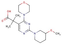 2-[2-(3-methoxypiperidin-1-yl)-4-morpholin-4-ylpyrimidin-5-yl]-2-methylpropanoic acid