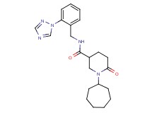 1-cycloheptyl-6-oxo-N-[2-(1H-1,2,4-triazol-1-yl)benzyl]-3-piperidinecarboxamide