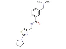 3-[(dimethylamino)methyl]-N-[(2-pyrrolidin-1-yl-1,3-thiazol-4-yl)methyl]benzamide