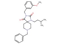 8-benzyl-3-(3-methoxybenzyl)-1-(3-methylbutyl)-1,3,8-triazaspiro[4.5]decane-2,4-dione