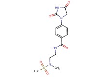 4-(2,4-dioxo-1-imidazolidinyl)-N-{2-[methyl(methylsulfonyl)amino]ethyl}benzamide
