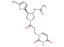 N-[(3S*,4R*)-1-[3-(2,4-dioxo-3,4-dihydro-1(2H)-pyrimidinyl)propanoyl]-4-(5-methyl-2-furyl)-3-pyrrolidinyl]acetamide