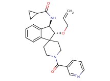 N-[(2R*,3R*)-2-(allyloxy)-1'-(3-pyridinylcarbonyl)-2,3-dihydrospiro[indene-1,4'-piperidin]-3-yl]cyclopropanecarboxamide