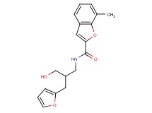 N-[3-(2-furyl)-2-(hydroxymethyl)propyl]-7-methyl-1-benzofuran-2-carboxamide