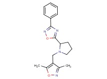 5-{1-[(3,5-dimethyl-4-isoxazolyl)methyl]-2-pyrrolidinyl}-3-phenyl-1,2,4-oxadiazole