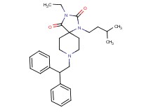 8-(2,2-diphenylethyl)-3-ethyl-1-(3-methylbutyl)-1,3,8-triazaspiro[4.5]decane-2,4-dione
