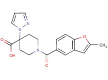 1-[(2-methyl-1-benzofuran-5-yl)carbonyl]-4-(1H-pyrazol-1-yl)piperidine-4-carboxylic acid