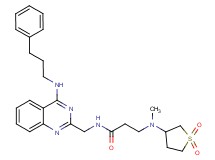 N~3~-(1,1-dioxidotetrahydro-3-thienyl)-N~3~-methyl-N~1~-({4-[(3-phenylpropyl)amino]-2-quinazolinyl}methyl)-beta-alaninamide