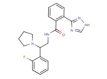 N-[2-(2-fluorophenyl)-2-pyrrolidin-1-ylethyl]-2-(1H-1,2,4-triazol-3-yl)benzamide