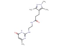 N-{2-[(4-methyl-6-oxo-1,6-dihydro-2-pyrimidinyl)amino]ethyl}-3-(1,3,5-trimethyl-1H-pyrazol-4-yl)propanamide