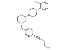 4-[4-({3-[4-(2-methylphenyl)-1-piperazinyl]-1-piperidinyl}methyl)phenyl]-3-butyn-1-ol