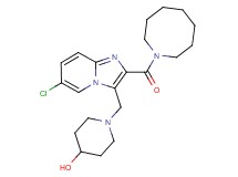 1-{[2-(1-azocanylcarbonyl)-6-chloroimidazo[1,2-a]pyridin-3-yl]methyl}-4-piperidinol