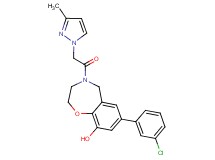 7-(3-chlorophenyl)-4-[(3-methyl-1H-pyrazol-1-yl)acetyl]-2,3,4,5-tetrahydro-1,4-benzoxazepin-9-ol