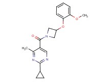 2-cyclopropyl-5-{[3-(2-methoxyphenoxy)-1-azetidinyl]carbonyl}-4-methylpyrimidine