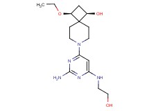 (1R*,3S*)-7-{2-amino-6-[(2-hydroxyethyl)amino]-4-pyrimidinyl}-3-ethoxy-7-azaspiro[3.5]nonan-1-ol