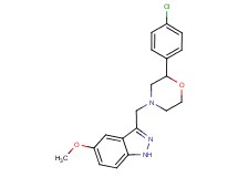3-{[2-(4-chlorophenyl)morpholin-4-yl]methyl}-5-methoxy-1H-indazole