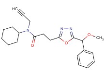 N-cyclohexyl-3-{5-[methoxy(phenyl)methyl]-1,3,4-oxadiazol-2-yl}-N-2-propyn-1-ylpropanamide