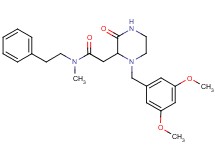 2-[1-(3,5-dimethoxybenzyl)-3-oxo-2-piperazinyl]-N-methyl-N-(2-phenylethyl)acetamide