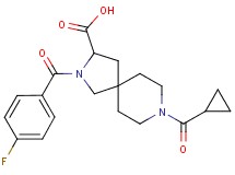 8-(cyclopropylcarbonyl)-2-(4-fluorobenzoyl)-2,8-diazaspiro[4.5]decane-3-carboxylic acid