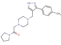 1-{[3-(4-methylphenyl)-1H-pyrazol-4-yl]methyl}-4-(2-oxo-2-pyrrolidin-1-ylethyl)piperazine