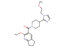 2-methoxy-3-({4-[1-(2-methoxyethyl)-1H-imidazol-2-yl]piperidin-1-yl}carbonyl)-6,7-dihydro-5H-cyclopenta[b]pyridine