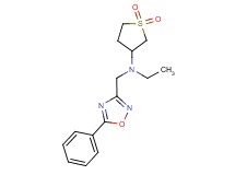 (1,1-dioxidotetrahydro-3-thienyl)ethyl[(5-phenyl-1,2,4-oxadiazol-3-yl)methyl]amine