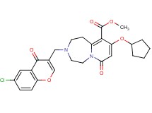methyl 3-[(6-chloro-4-oxo-4H-chromen-3-yl)methyl]-9-(cyclopentyloxy)-7-oxo-1,2,3,4,5,7-hexahydropyrido[1,2-d][1,4]diazepine-10-carboxylate