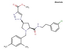 methyl 1-[(3S,5S)-5-({[2-(3-chlorophenyl)ethyl]amino}carbonyl)-1-(2,4-dimethylbenzyl)-3-pyrrolidinyl]-1H-1,2,3-triazole-4-carboxylate
