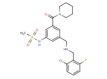 N-[3-{[(2-chloro-6-fluorobenzyl)amino]methyl}-5-(1-piperidinylcarbonyl)phenyl]methanesulfonamide