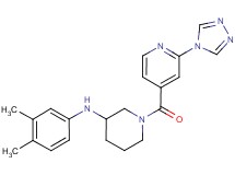 N-(3,4-dimethylphenyl)-1-[2-(4H-1,2,4-triazol-4-yl)isonicotinoyl]-3-piperidinamine