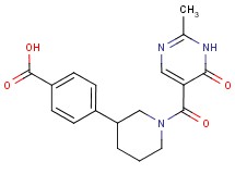 4-{1-[(2-methyl-6-oxo-1,6-dihydropyrimidin-5-yl)carbonyl]piperidin-3-yl}benzoic acid